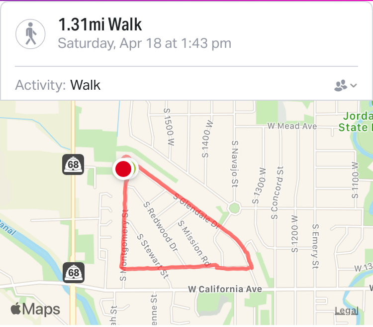 walking route slc